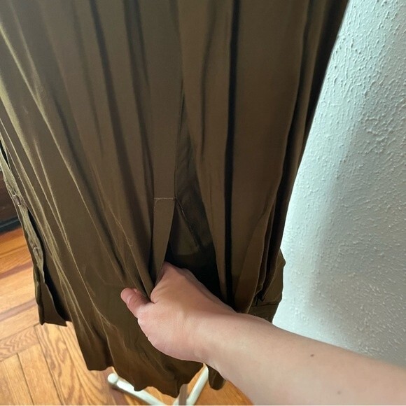 NWT French Connection Brown Button Front Shirt Dress Size 6 - Picture 3 of 7